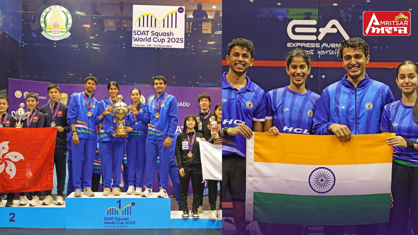 ਭਾਰਤ ਨੇ ਪਹਿਲੀ ਵਾਰ Squash World Cup 2025 ਜਿੱਤ ਕੇ ਰਚਿਆ ਇਤਿਹਾਸ, ਹਾਂਗਕਾਂਗ ਨੂੰ 3-0 ਨਾਲ ਦਿੱਤੀ ਮਾਤ