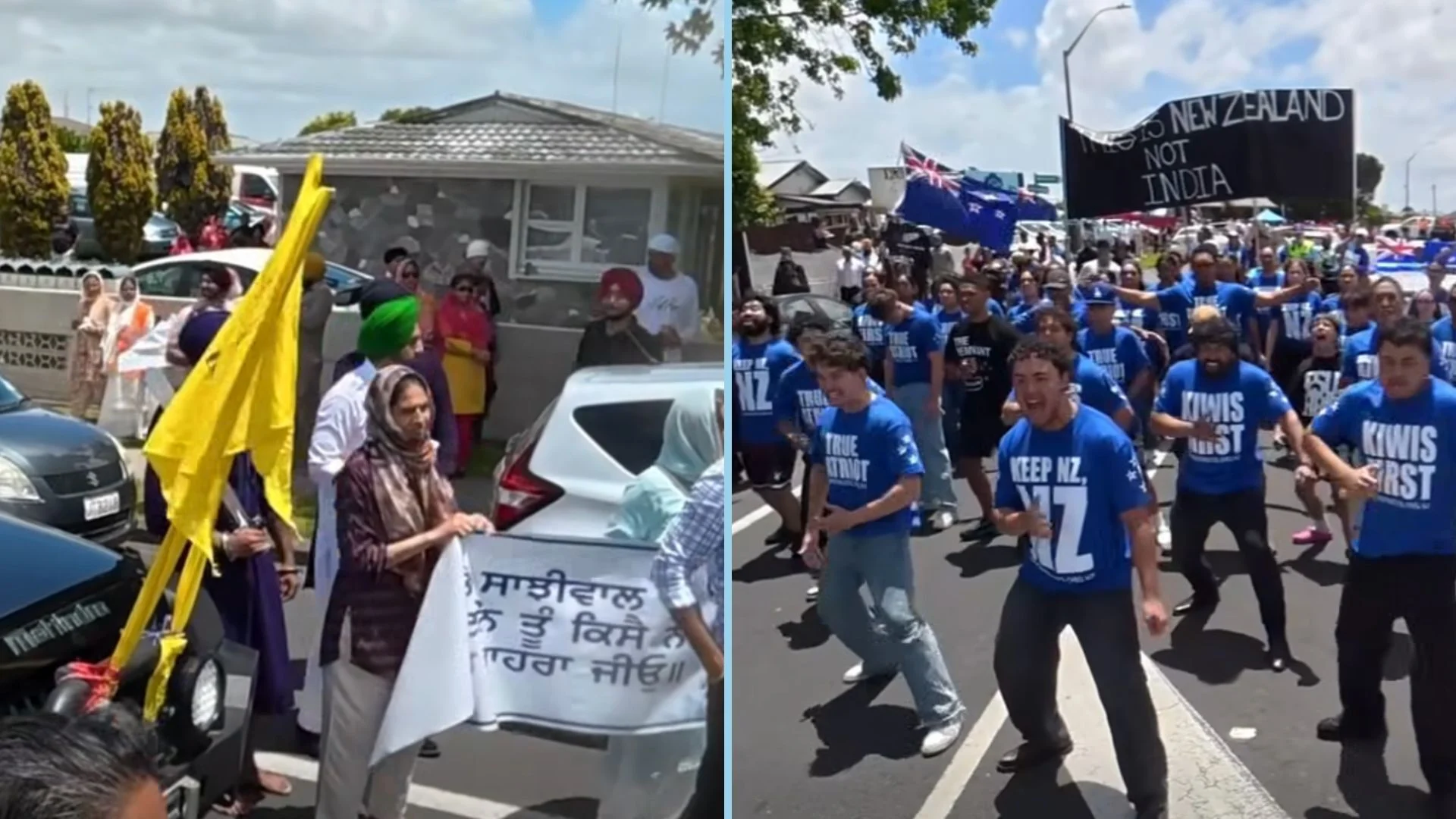 New Zealand ਦੇ ਦੱਖਣੀ ਆਕਲੈਂਡ ‘ਚ ਸਿੱਖ ਜਥੇਬੰਦੀਆਂ ਵੱਲੋਂ ਕੱਢੇ ਜਾ ਰਹੇ ਨਗਰ ਕੀਰਤਨ ਨੂੰ ਸਥਾਨਿਕ ਨੌਜਵਾਨਾਂ ਨੇ ਰੋਕਿਆ !